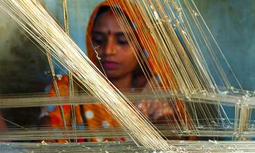 Weaving of Banaras Brocade Weaving of Banaras Brocade